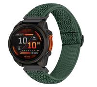 KUTEWEU Nylon Bracelet Compatible avec Garmin Fenix 7/Fenix 6 Gps/Fenix 5 Plus Montres Watchband, Sport Bracelets de Rechange Strap pour Forerunner 745 Band Smartwatch Accessoires (Vert Foncé)