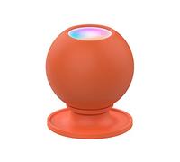 KUTEWEU Supports de Haut-Parleur de Bureau, Protective Base Stand Desktop Mount Base Pad Holder Compatible with HomePod/HomePod Mini Speaker-Table Holder Shockproof Coaster Stand (Orange)