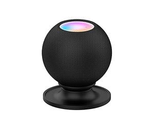 KUTEWEU Supports de Haut-Parleur de Bureau, Protective Base Stand Desktop Mount Base Pad Holder Compatible with HomePod/HomePod Mini Speaker-Table Holder Shockproof Coaster Stand (Noir)