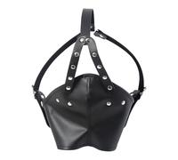 Kutocesy Bâillon à Boule Ouvert avec Masque en Cuir Réglable Jouets de Bondage Sexuel BDSM de Boules de Geisha pour Femmes Hommes et Couples