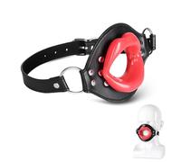 Kutocesy Bâillon Bouche Silicone Grande Bouche Gag Ball avec Ceintures Réglables en Cuir Fétiche BDSM Extreme Bondage Sex Toy pour Couples