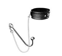 Kutocesy BDSM Sex Bondageset Attaches Avec Crochet Anal,Collier Réglable Buttplug Anal Hook Bondage Restraints Esclave Extrême SM Fétiche Jouets Sexuels Pour Couples (Black Padded)