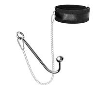 Kutocesy BDSM Sex Bondageset Attaches Avec Crochet Anal,Collier Réglable Buttplug Anal Hook Bondage Restraints Esclave Extrême SM Fétiche Jouets Sexuels Pour Couples (Black)