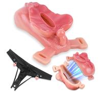 Kutocesy Cage de Chasteté avec Vagin Artificiel et Culotte Verrouillable Crossdresser en Silicone avec Sangle pour Jouet Sexuel pour Homme Masturbation (black)