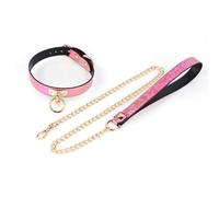Kutocesy Choker en Cuir Ajustable Avec Laisse Pour Couple Bondage Erotique - Collier Avec Anneau En O