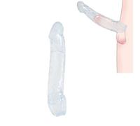 Kutocesy Extension De Pénis En Silicone Avec Anneau Augmente La Taille, Préservatif Réutilisable Cock Sleeve Extenseur De Pénis Pour Hommes (M)