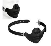 Kutocesy Masque Bâillon Avec Bâillon Réglable Et Attaches - Bâillon BDSM En Silicone Respirant Pour Jeux De Rôle Et Couples