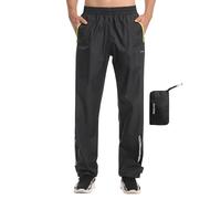 KUTOOK Pantalon de Pluie Imperméable pour Hommes Moto et Neige - Réfléchissant avec 2 Poches Zippées - Taille S-4XL pour Randonnée, Trekking et Cyclisme