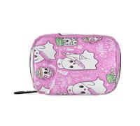 Kutsu Boîte à pilules portable pour infirmière - Motif fantômes mignons - Organiseur de voyage pour huile de poisson et vitamines