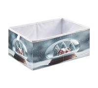 Kutsu Boîte de rangement pliable en forme de boule de cristal avec poignée, boîtes de rangement décoratives pour la maison