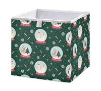 Kutsu Boîte de rangement pliable pour boules de cristal de Noël avec poignée, boîtes de rangement décoratives pour la maison