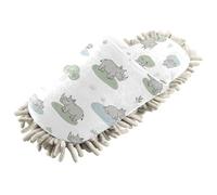 Kutsu Hippo Chaussons serpillères pour nettoyage du sol, pantoufles de nettoyage en microfibre pour homme et femme, M, Hippopotame, Large