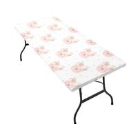 Kutsu Nappe rectangulaire motif cochons avec bande élastique, pour intérieur et extérieur, anti-déversement, 0,8 x 1,8 m