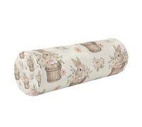 Kutsu Oreiller cervical en forme de lapin pour dormir, coussin cylindrique en mousse à mémoire de forme avec housse lavable, soutien du cou
