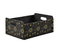 Kutsu Panier de rangement pliable en forme de renne magique avec double poignée, boîtes en feutre pour bureau, placard rectangulaire pour la maison, la chambre à coucher
