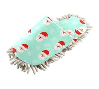 Kutsu Pantoufles en microfibre avec tête de Père Noël pour nettoyage du sol, chaussons de nettoyage pour homme et femme, taille M, Comme indiqué sur la photo, Large