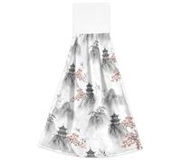 Kutsu Pavilion Lot de 2 torchons de cuisine à suspendre absorbants avec boucle, doux et à séchage rapide pour décoration de la maison