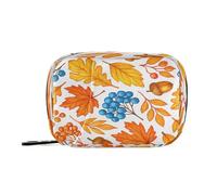 Kutsu Pilulier portable en forme de feuilles d'automne - Organiseur de voyage pour huile de poisson et vitamines