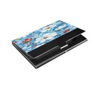 Kutsu Porte-cartes de visite en cuir et acier inoxydable avec motif floral, porte-cartes de visite, portefeuille fin pour cartes de crédit, carte d'identité, pour homme et femme, Comme indiqué sur la
