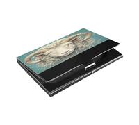 Kutsu Porte-cartes de visite en cuir et acier inoxydable en forme de mouton pour cartes de visite, porte-cartes de visite, porte-cartes de crédit, carte d'identité, pour homme et femme, Comme indiqué