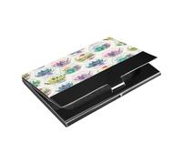 Kutsu Porte-cartes de visite en cuir et acier inoxydable pour succulentes, porte-cartes de visite, porte-cartes de visite, porte-cartes de crédit, carte d'identité, pour homme et femme, Comme indiqué
