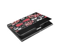 Kutsu Porte-cartes de visite en forme de fraise, cuir et acier inoxydable, porte-cartes de visite, portefeuille fin pour cartes de crédit, carte d'identité, pour homme et femme, Comme indiqué sur la