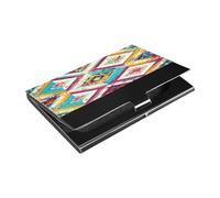 Kutsu Porte-cartes de visite ethnique tribal en cuir et acier inoxydable pour cartes de visite, porte-cartes de visite, porte-cartes de crédit, carte d'identité, pour homme et femme, Comme indiqué sur