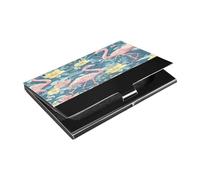 Kutsu Porte-cartes de visite flamant rose en cuir et acier inoxydable, porte-cartes de visite, portefeuille fin pour cartes de crédit, carte d'identité, pour homme et femme, Comme indiqué sur la photo