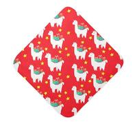 Kutsu Serviette de bain absorbante à capuche pour bébé Motif lama de Noël avec capuche pour nouveau-né garçons filles bébés tout-petits