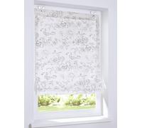 KUTTI Store enrouleur à œillets Joy avec motif floral opaque avec crochets sans perçage - Dimensions : 80 x 130 cm