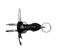 KUTYU P-01 5 en 1 Porte-clés Multifonctions Couteau de Poche Pliant en Acier Inoxydable Outil Multifonction pour l'extérieur Lame d'ouvre-cartes et Tournevis