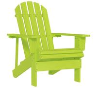 KUTYWEXFM Adirondack Chaise de jardin en bois de sapin massif Vert | Fauteuil de repos ergonomique pour terrasse et véranda, fabriqué avec de larges accoudoirs et une grande capacité de charge