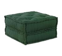 KUTYWEXFM Élément de canapé modulaire Vert 70 x 70 x 36 cm Coton | Coussin de sol flexible en coton pour salon et véranda. Idéal comme pouf ou extension de canapé.