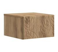 KUTYWEXFM Table de chevet murale en chêne Artisan 49 x 34,5 x 20 cm | Commode suspendue peu encombrante avec tiroir pour chambre à coucher, design moderne en bois avec capacité de charge de 60 kg