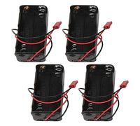 Kuuddker 4 Paquet 6V 4XAA Batterie RéCipient Coque Titulaire BoîTe d'emballage JST Prise Receiver pour Redcat 1/8 1/10 Camion de Voiture à TéLéCommande Puissance Nitro