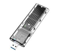 Kuuddker Boîtier Ssd Externe M.2 Ngff Sata Haute Vitesse Usb3.0 Gen1 5 GB/S Boîtier de Disque Dur Ssd Sata Transparent pour Pc Noir