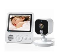 Kuuddker Moniteur Sans de 2,8 Pouces avec Caméra Audio, Conversation Bidirectionnelle, Écran IPS, Vidéophone pour, Nounou, Durable, Installation Facile, Facile à Utiliser, Prise UE