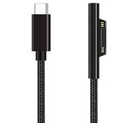 Kuuddker Surface TresséE en Nylon à Connecter au Câble de Charge USB-C PD 15V pour Surface Pro 7/6/5/4/3, Ordinateur Portable 3/2/1, Surface Go