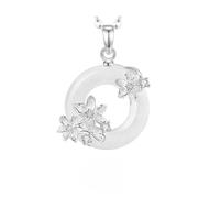 KUUFUUT Colliers En Argent pour Femmes Pendentif En Argent Sterling S925 Représentant Douze Divinités Florales Bijou Gardien Cadeau D'Anniversaire pour Petite Amie Maman Épouse Narcisse De Décembre