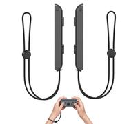 Kuugeo 1 Paire Dragonnes pour Manette,Dragonne pour Manette de Jeu avec Verrouillage Automatique,Dragonnes pour Nintendo Switch,Bracelet Contrôleur Réglable,Noir