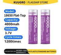 Kuugro ku-4000 batterie 18650 de plus haute capacité 4000mAh 3.7V 12A décharge de Batteries rechargeables pour Batteries de lampe de poche 20pcs 18650