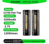 Kuugro ku-55E 21700 5500mAh 3.7V batterie au lithium Rechargeable 2C décharge batteries haute puissance pour appareils haute puissance 21700 5500mAh 12pcs