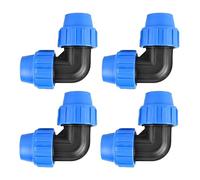 KUUGUDE Gardena Lot de 4 tuyaux en polyéthylène de 25 mm - Raccord coudé à 90° - Conduite d'eau en plastique - Raccord pour installations intérieures et extérieures