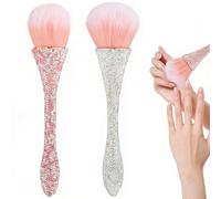 KuuGuu Lot de 2 brosses à poussière brillantes en nylon ultra doux pour nail art