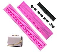 KuuGuu Lot de 2 moules réalistes en silicone avec chaîne à fermeture éclair pour décoration de gâteau, bijoux, argile polymère, projets d'artisanat