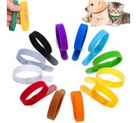 KuuGuu Lot de 30 colliers d'identification double face doux et réglables pour chiot et chaton - 20 cm