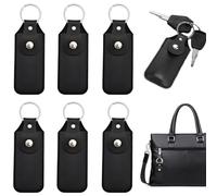 KuuGuu Lot de 6 étuis de rangement en cuir souple pour clé USB - Pour protéger et ranger de petits objets - Noir