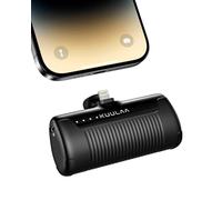 Kuulaa Batterie Externe iPhone 4500mAh Mini Power Bank Chargeur Externe, Mini Batterie Externe Induction Petite Batterie Portable for iPhone 14/14pro/13/12/12 Pro/11/XR/XS/X/8/7/6, Noir