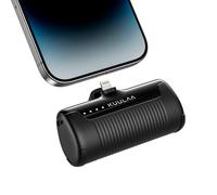 Kuulaa Batterie Externe iPhone 4500mAh PD 12W, Mini Power Bank pour iPhone 14 13 12 11 XS XR 8 7 6, Batterie de Secours Nomade et Autorisé en Avion pour Voyage, Apple iPhone Accessoires - Noir