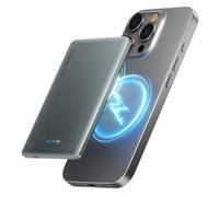 Kuulaa Batterie Externe Magsafe 5000mAh, Batterie Externe Induction Magnetique PD 20W, Power Bank Charge Rapide sans Fil Compatible avec iPhone 16/15/14/13/12 (GR)